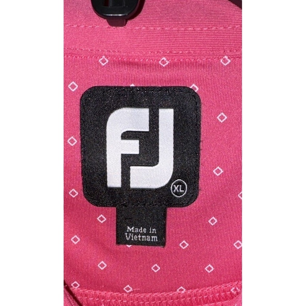 Footjoy Polo Golf Shirt Mens Performance All Over Print Diamond Size XL - Picture 2 of 9